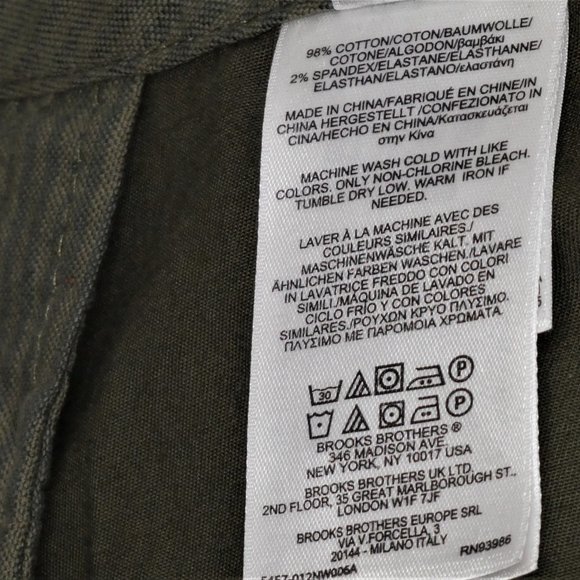 Brooks Brothers Olive Green Chino Women's Pants Size 6 - Picture 9 of 9